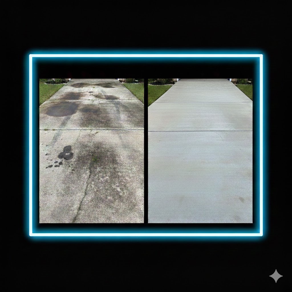 Driveway and walkway pressure washing in Gilbert Arizona